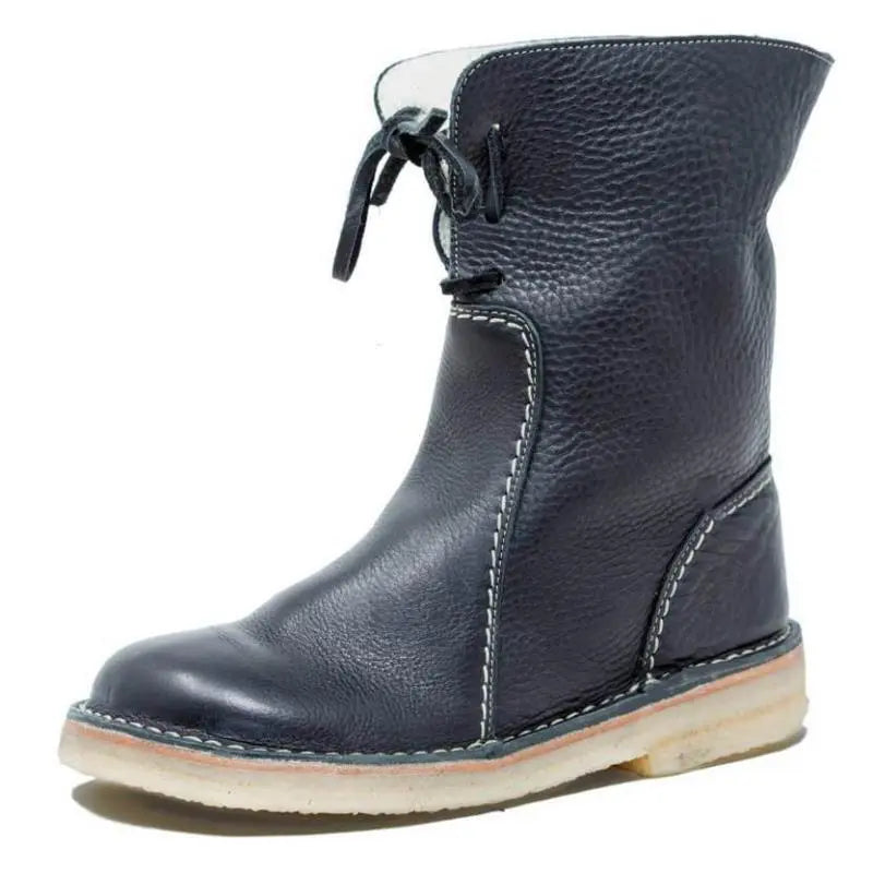 Bottes Imperméables Noires Pour Femmes Confortables Et Chaudes Pour L Hiver Avec Doublure Coton Et Semelle Caoutchouc