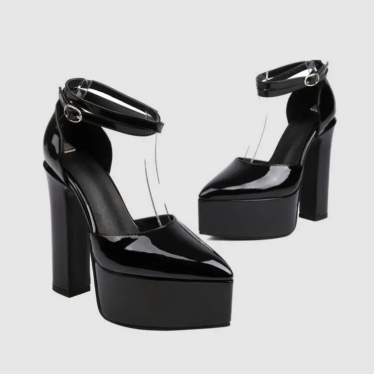 Talons Hauts Cuir Odile Amawinc Femme Elegance Polyvalente Confort Raffiné Bureau Soirée