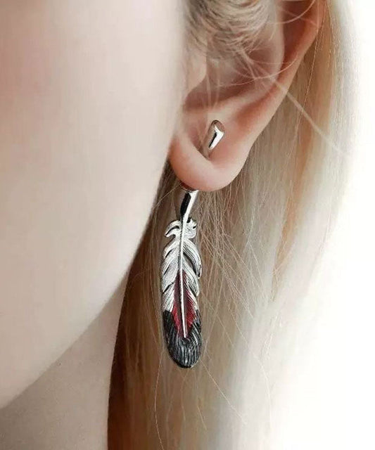 Porte-clés/boucles d'oreilles pendantes en soie et cuivre émaillée de style chinois - Amawinc
