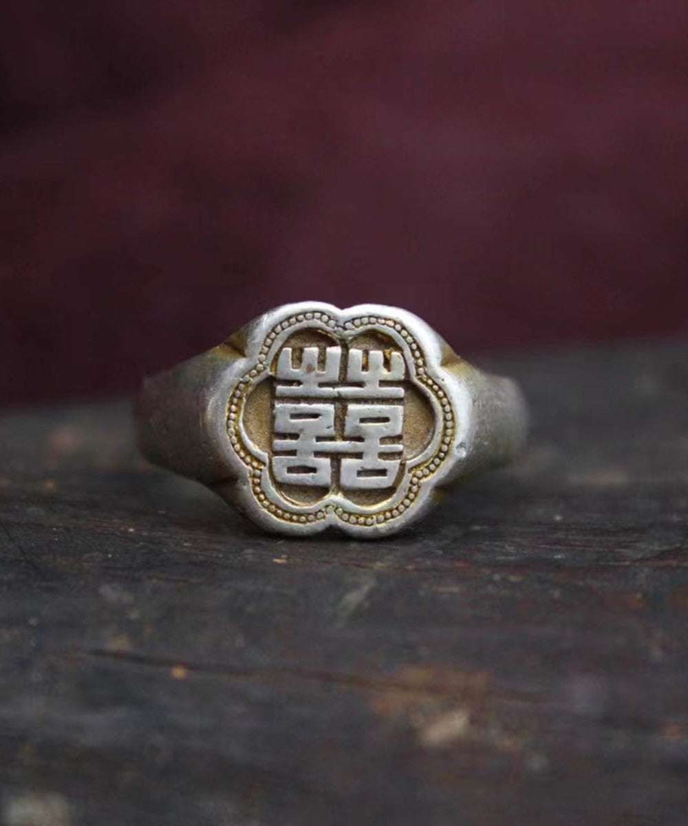 Bagues en argent sterling et soie de style chinois - Amawinc