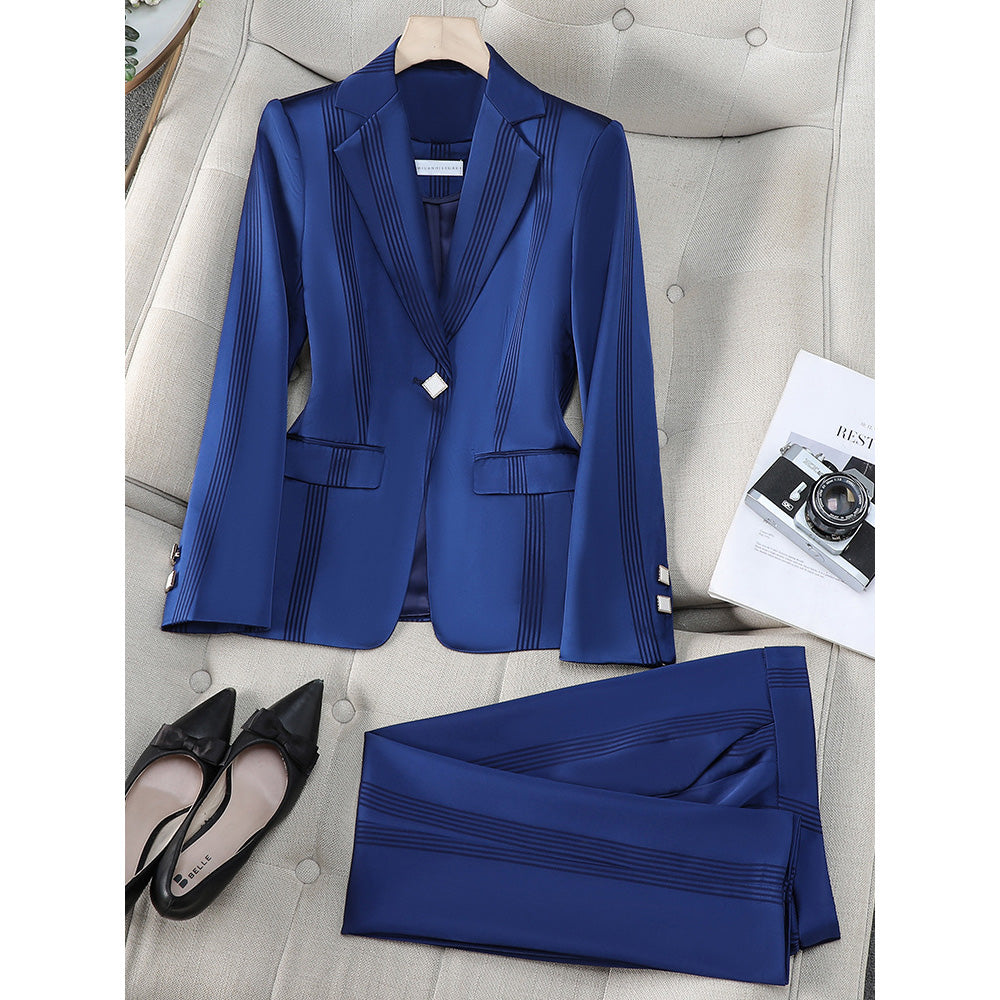 Chloé Montclair Regal Poise Ensemble Tailleur Pantalon Élégant Pour Professionnel Polyvalent Réunions Soirées
