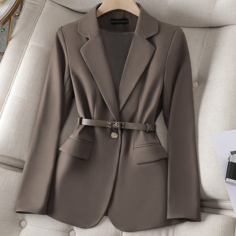 Blazer Chloé Montclair Printemps Grace Cintré Avec Ceinture Col Costume Raffiné Pour Une Silhouette Poli Et Élégante