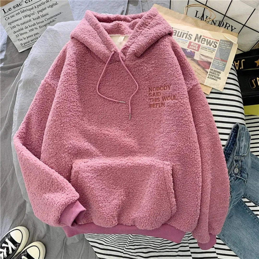 Chloe Sweats À Capuche Oversize Brodés En Polaire Ultra Doux Confort Et Style Décontracté