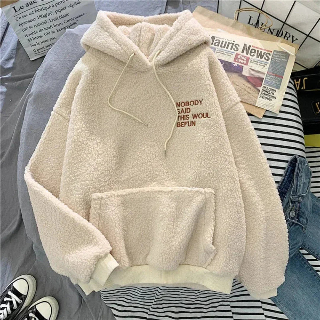Chloe Sweats À Capuche Oversize Brodés En Polaire Ultra Doux Confort Et Style Décontracté
