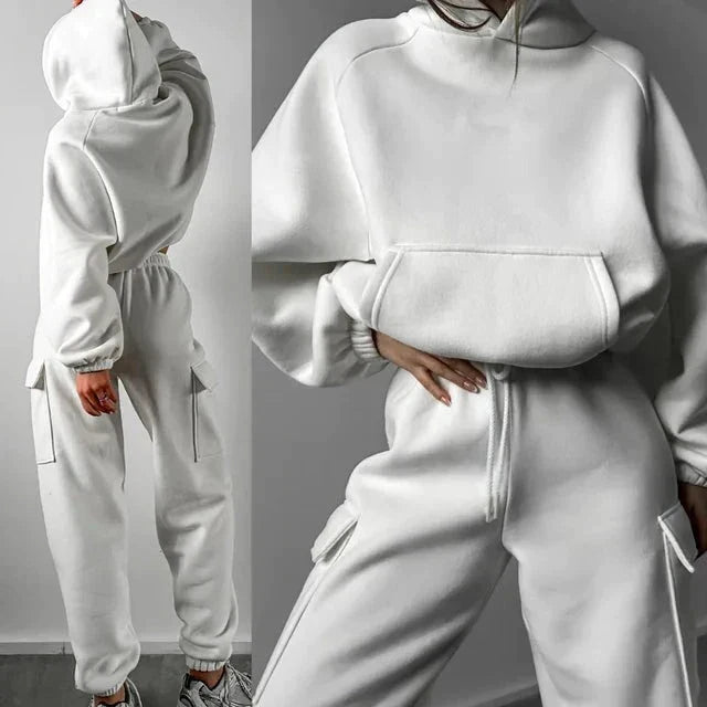 Jasmine Ensemble Hoodie Poches Cargo Et Joggers Pour Femmes Confort Et Style Streetwear