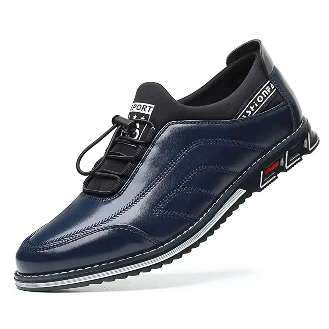 Waylynn Baskets Homme En Faux Cuir À Lacets Col Élastique Dessus Brillant Streetwear Confort Toute La Journée