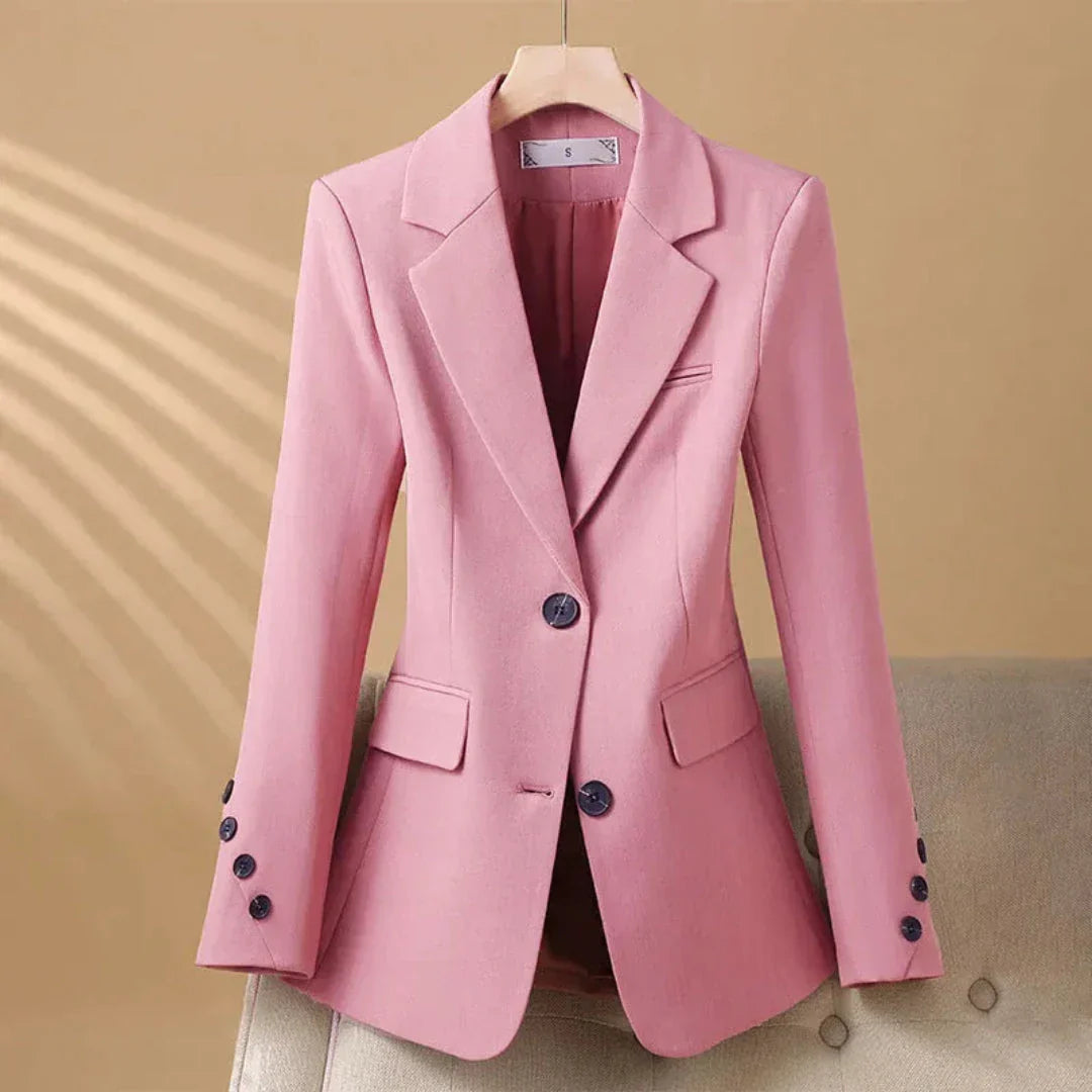 Amawinc Claire Veste Blazer Boutonnée Tailleur Ajusté Pour Femme Élégant Polyvalent
