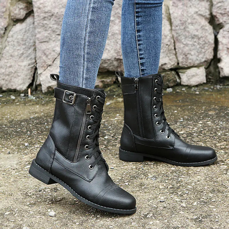 Amawinc Bottines Noires À Lacets Pour Femme Classiques Confort Toute Journée Élégance Intemporelle
