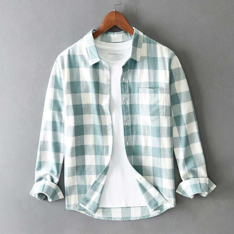 Chemise En Coton Brossé À Carreaux Classique Inspirée Rétro Et Douce Au Toucher