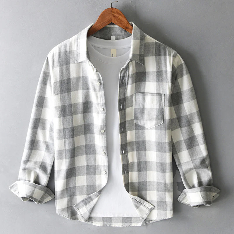 Chemise En Coton Brossé À Carreaux Classique Inspirée Rétro Et Douce Au Toucher