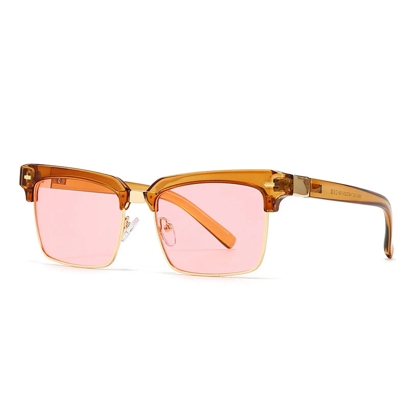 Lunettes de Soleil Clint Classic Ombres Classiques Carrée Monture Noire avec Détails Dorés Verres Bloquants UV