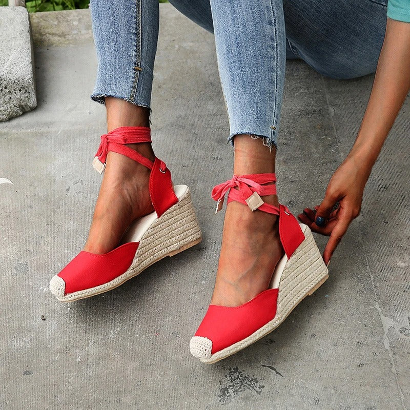 Sandales Compensées À Bout Fermé Pour Femmes Confortables Et Élégantes Pour Toutes Les Occasions