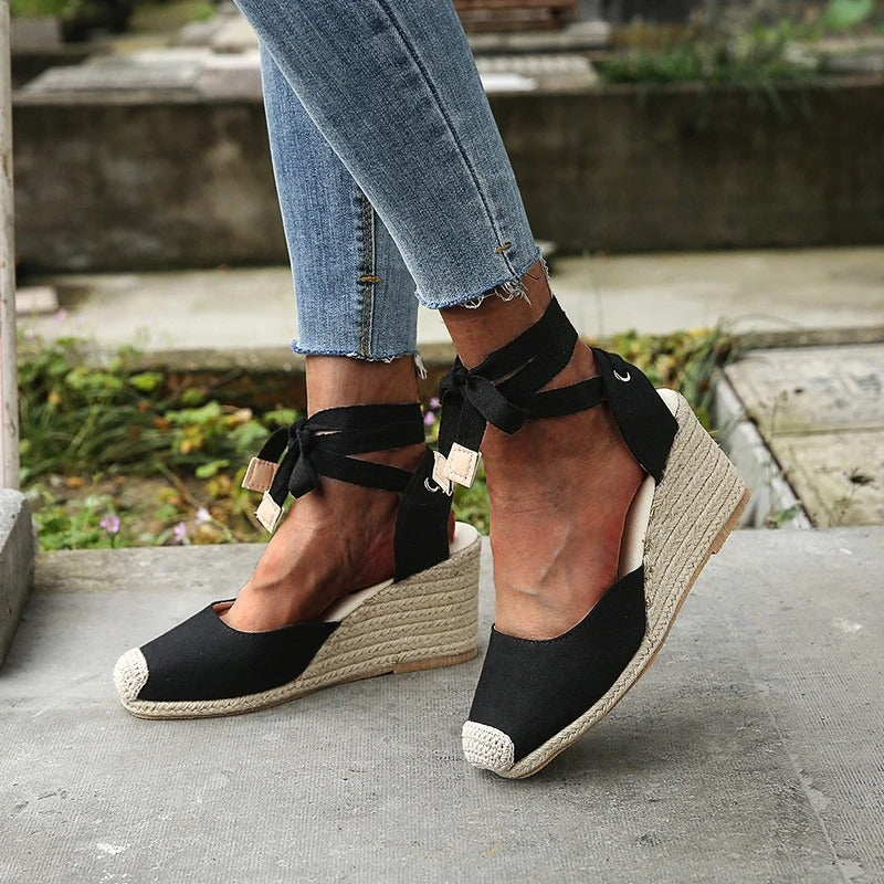 Sandales Compensées À Bout Fermé Pour Femmes Confortables Et Élégantes Pour Toutes Les Occasions