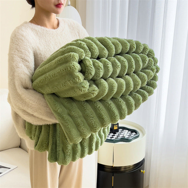 Jeté en Fausse Fourrure Contemporaine Douillet Pour Salon et Chambre Luxe Pour Décor Intérieur Moderne