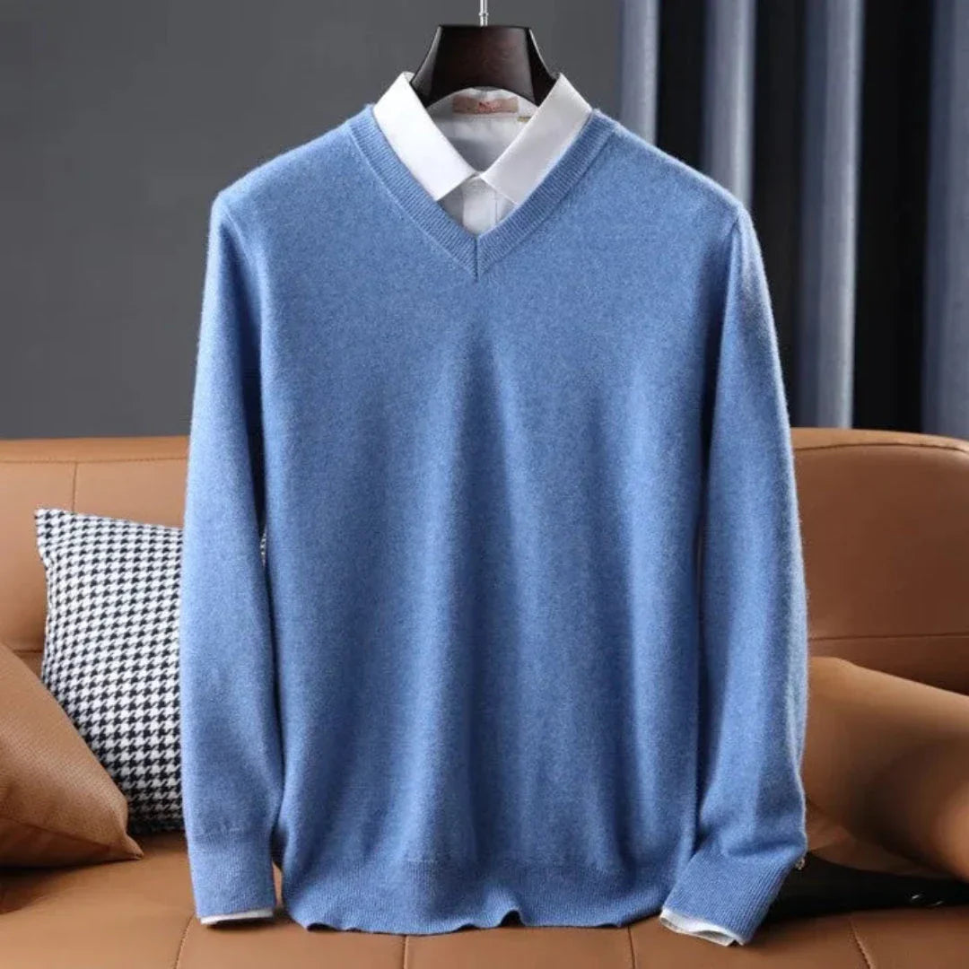 Pull En Cachemire Col V Confortable Et Élégant Pour La Superposition Quotidienne