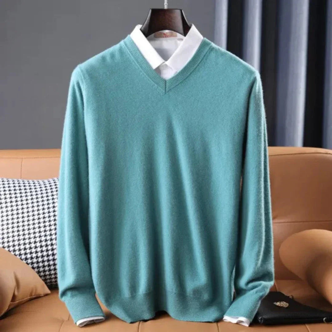 Pull En Cachemire Col V Confortable Et Élégant Pour La Superposition Quotidienne