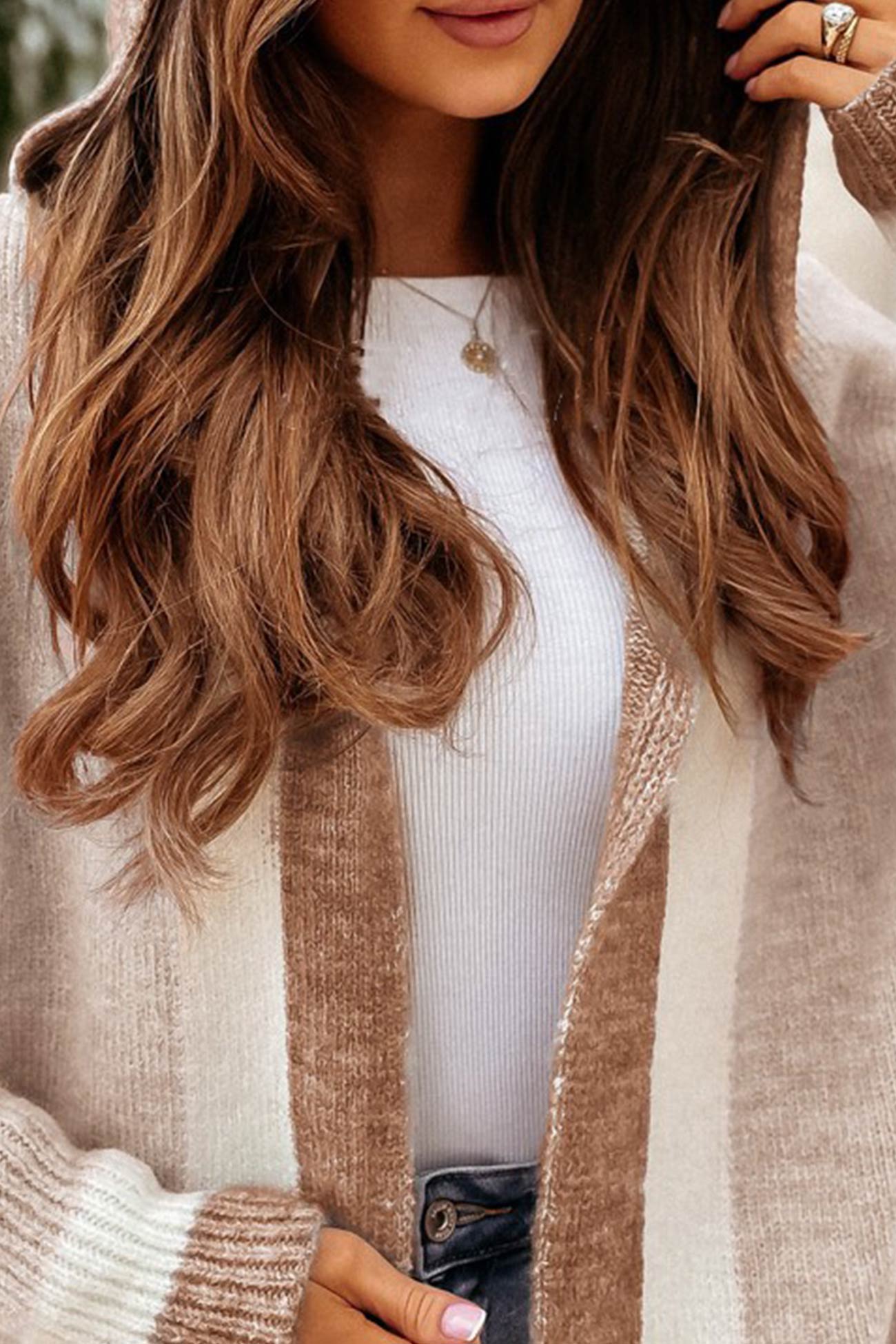 Damen Herbst Kapuzencardigan Beatrix – elegant