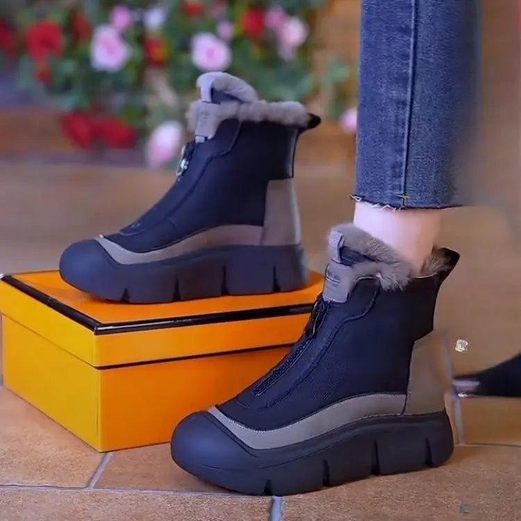 Bottines pour Femmes Amawinc Confortables Élégantes Semelle Caoutchouc Antidérapante