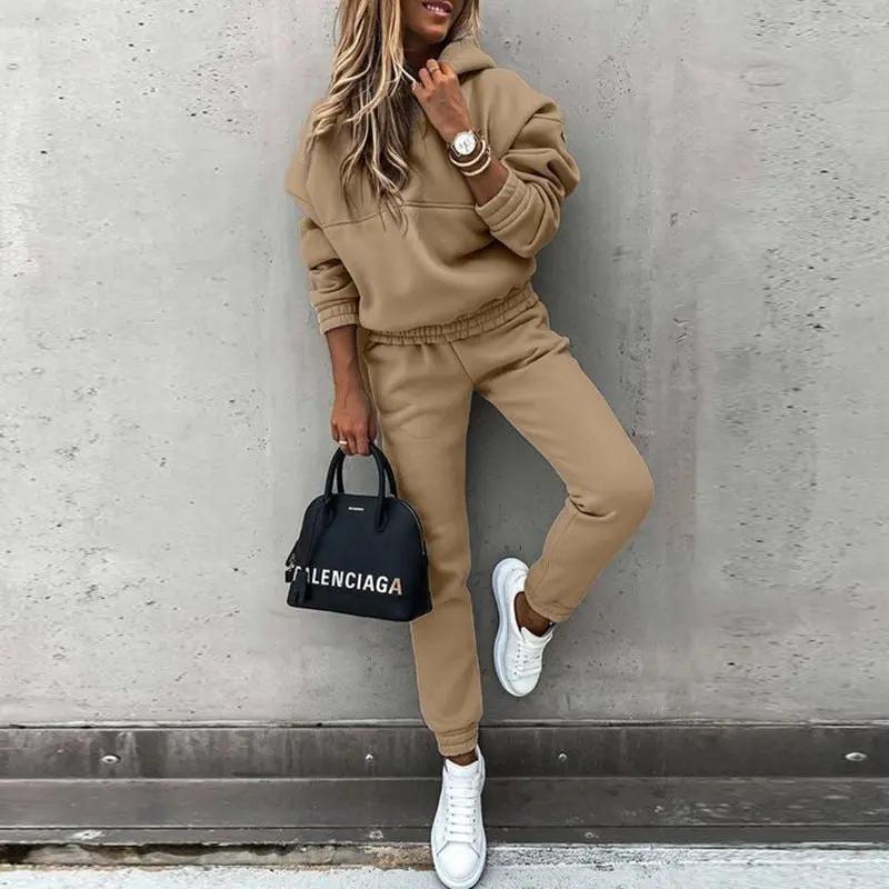 Ensemble Hoodie Et Jogging Pour Femmes Confort Et Style Sans Effort Quotidien Pour Toutes Tailles