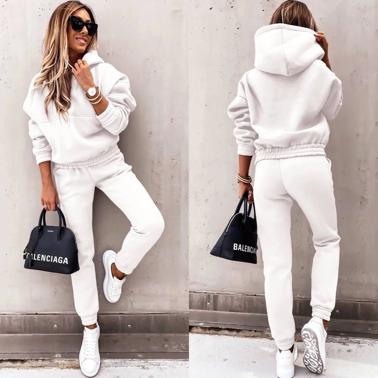 Ensemble Hoodie Et Jogging Pour Femmes Confort Et Style Sans Effort Quotidien Pour Toutes Tailles