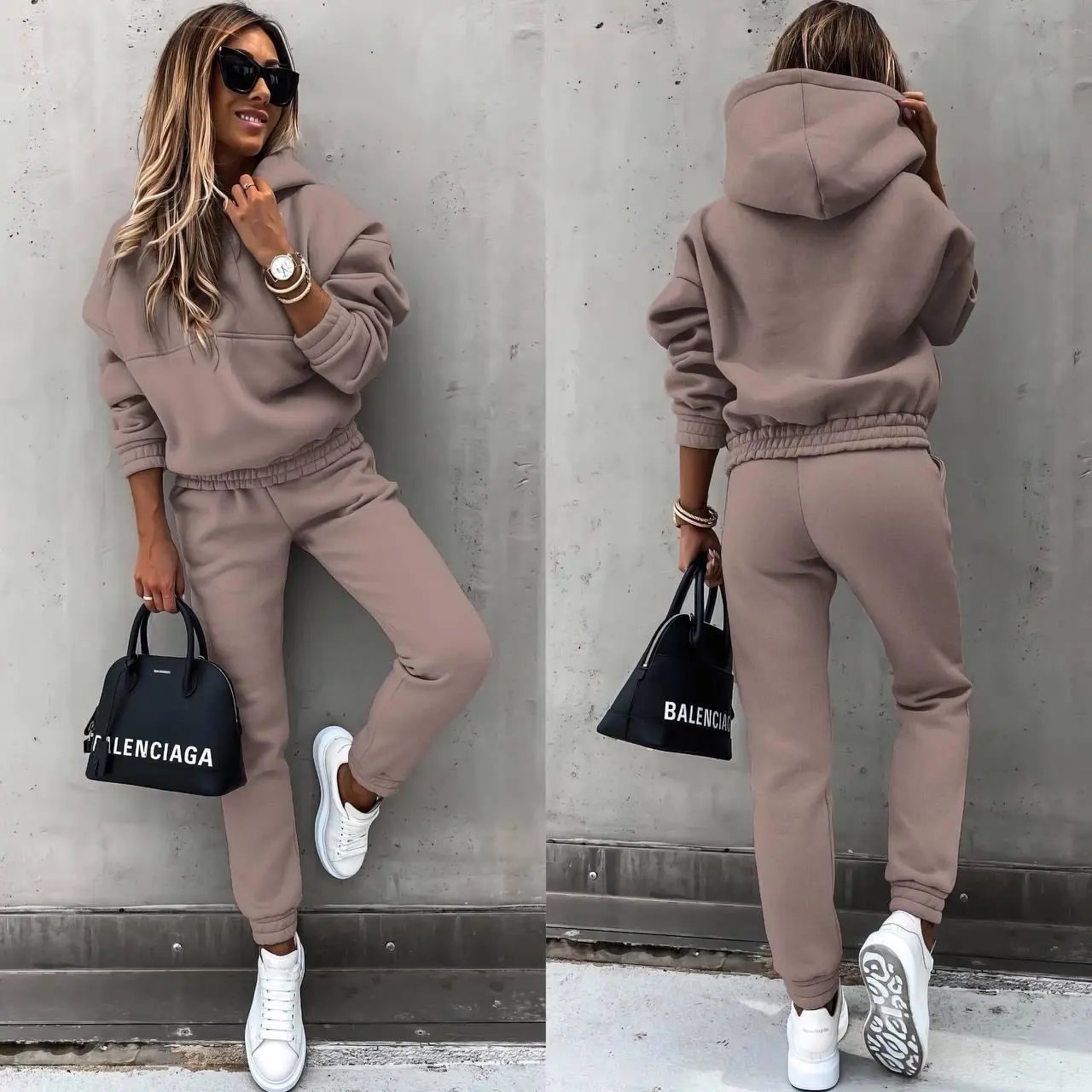 Ensemble Hoodie Et Jogging Pour Femmes Confort Et Style Sans Effort Quotidien Pour Toutes Tailles