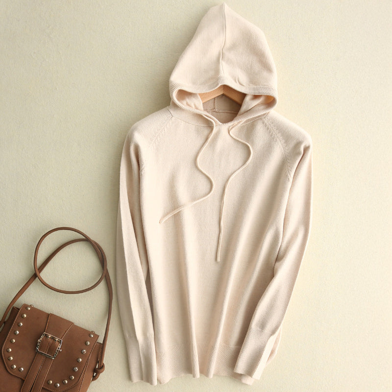 Sweat À Capuche En Maille Légère Doux Et Confortable Avec Silhouette Minimaliste