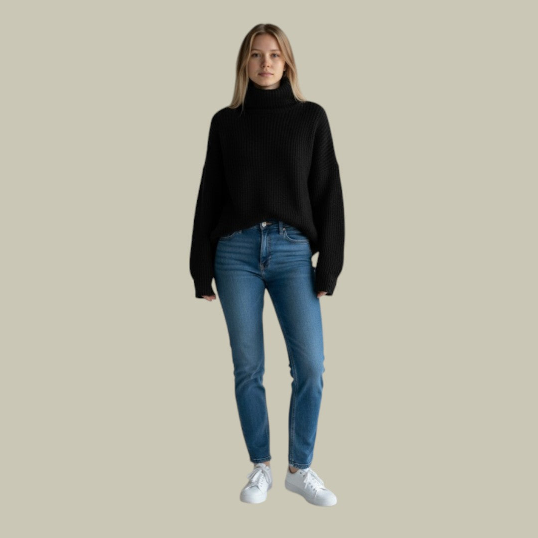 Paige Pull Col Roulé Pour Femme Moderne Coupe Décontractée Hiver Chaud Et Élégant