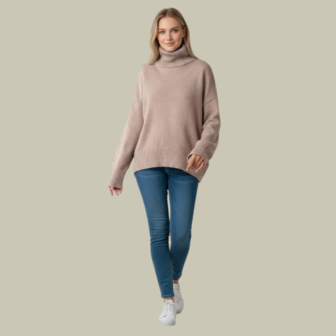 Paige Pull Col Roulé Pour Femme Moderne Coupe Décontractée Hiver Chaud Et Élégant