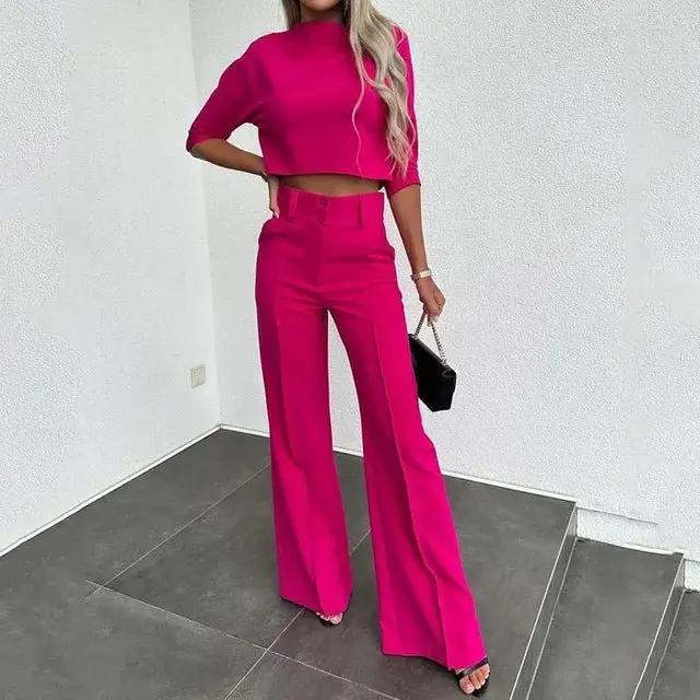 Ensemble Haut Court Et Pantalon Pour Femmes Amawinc Élégant Et Confortable Pour Jour Et Nuit