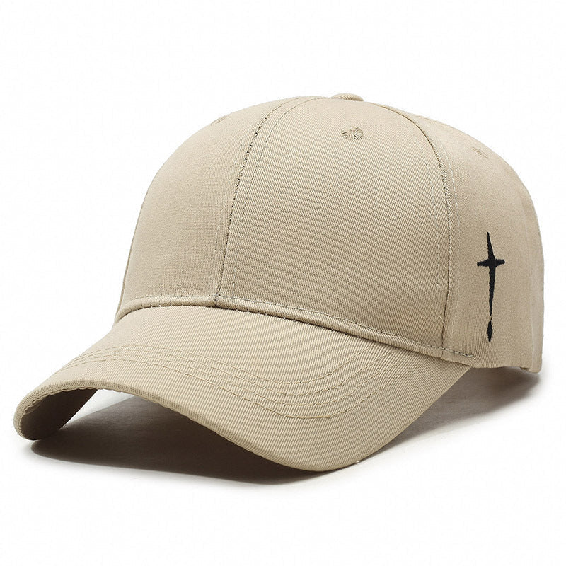 Casquette Cross Style Baseball En Coton Lavé Avec Visière Courbée, Broderie Audacieuse, Réglable Et Respirante