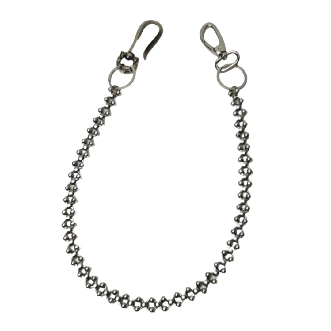 Stainless Steel Beaded Wallet Chain - Amawinc