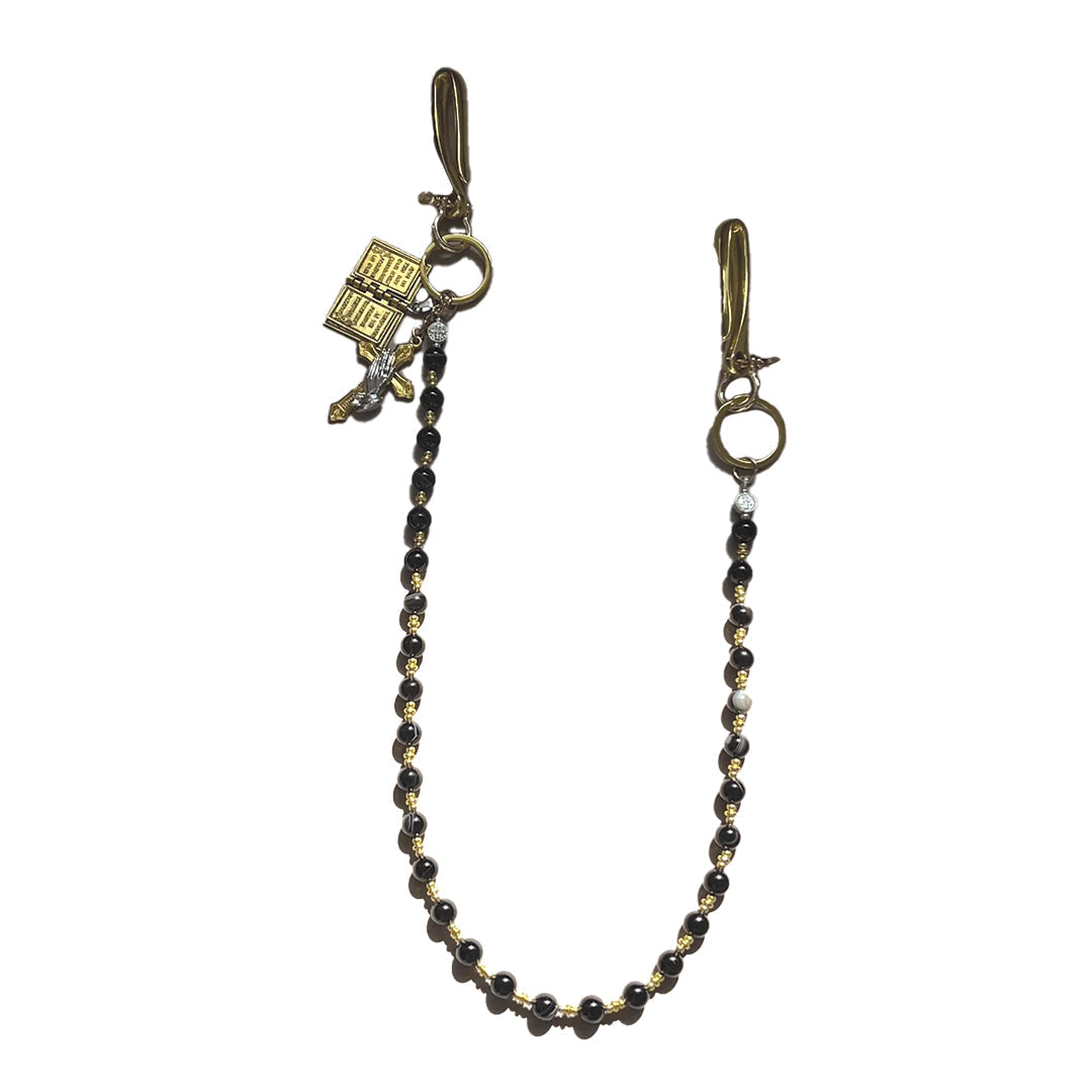 Onyx Prayer Bead Wallet Chain - Amawinc