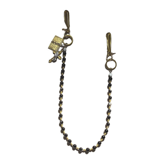 Onyx Prayer Bead Wallet Chain - Amawinc