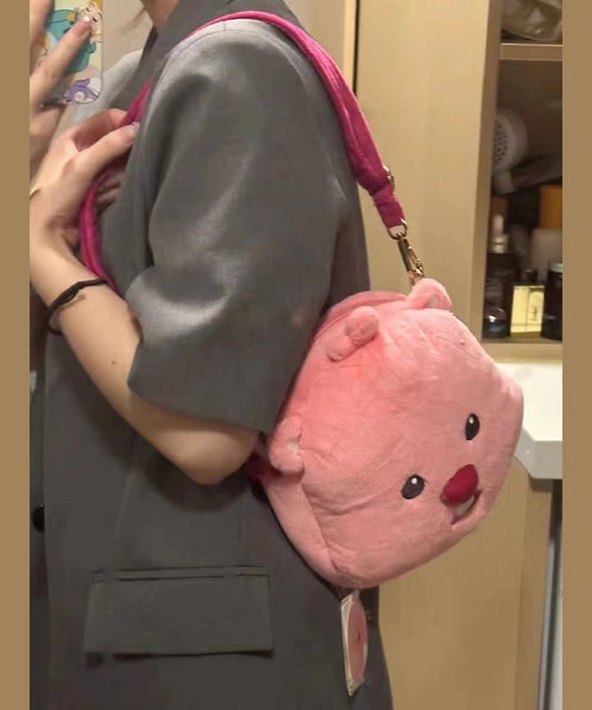 Sac à bandoulière polyvalent en fourrure duveteuse et mignonne de dessin animé - Amawinc