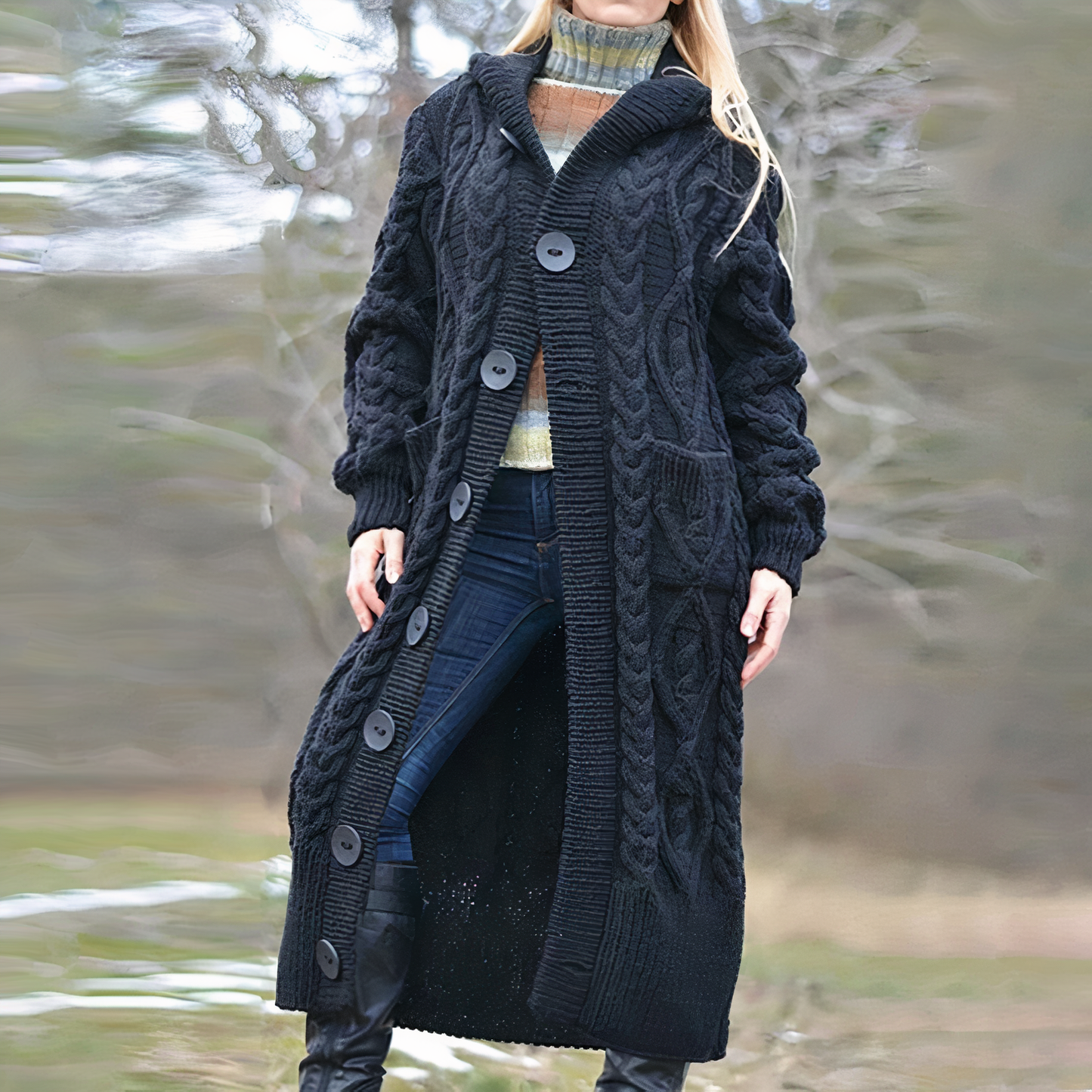 Dara Strickjacke: Gestrickte Jacke im Twist-Design