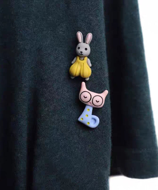 Broches DIY en alliage, petits lapins et petits chats - Amawinc