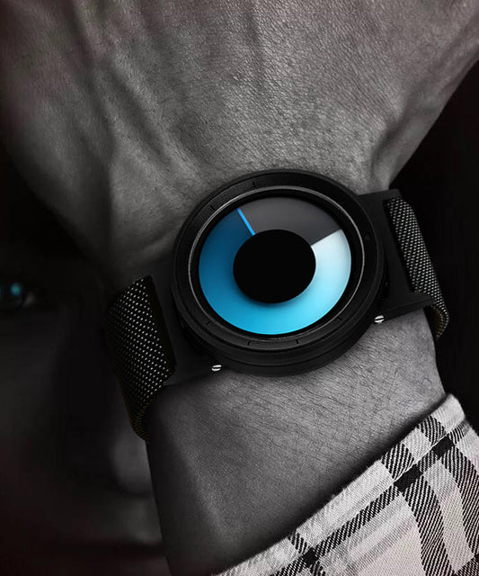 Montre lumineuse étanche en acier inoxydable noir à monter soi-même - Amawinc