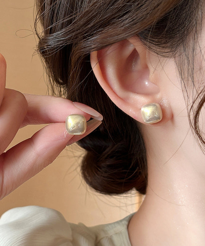 Boucles d'oreilles à tige en alliage de cuivre et perles de couleur champagne à faire soi-même - Amawinc