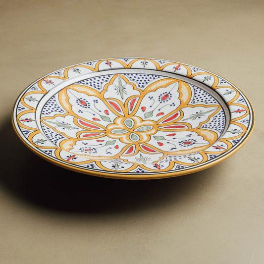 Berber Essence Mustard Salad Plate - Moroccan Dinnerware - Amawinc