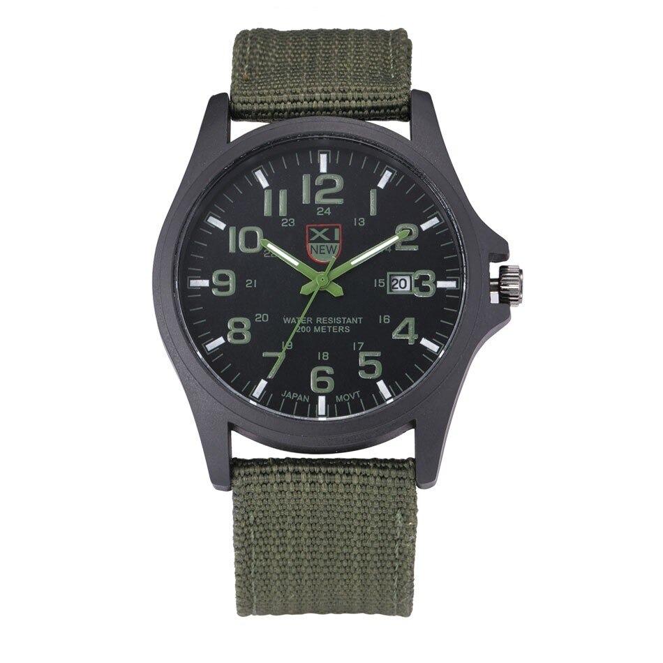 Montre Militaire James Pour Hommes Affichage Analogique Aiguilles Lumineuses Bracelet Nylon Durable Et Robuste