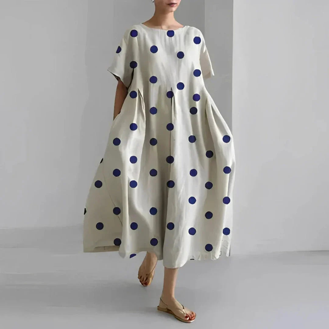 Robe Maxi Bohème Fluide À Fleurs Dahlia Oversize Décontractée Été Pour Vacances Et Style Décontracté Waylynn