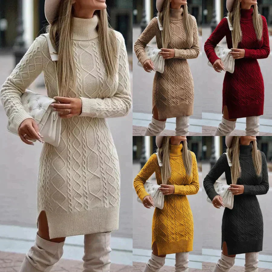 Robe Tricot Hivernale Élégante Lena Amawinc Confortable Et Polyvalente Pour Jour Et Événements