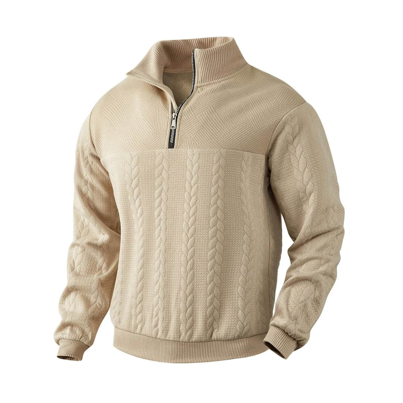 Bequemer Pullover mit Reißverschluss von Fudus