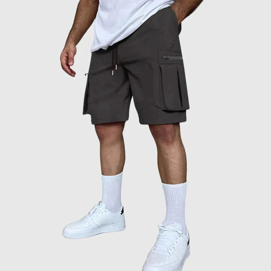 Dan Multi Pocket Cargo Shorts Pour Homme En Mélange Poly Avec Poches Cargo Zippées Confort Tout Terrain Robuste