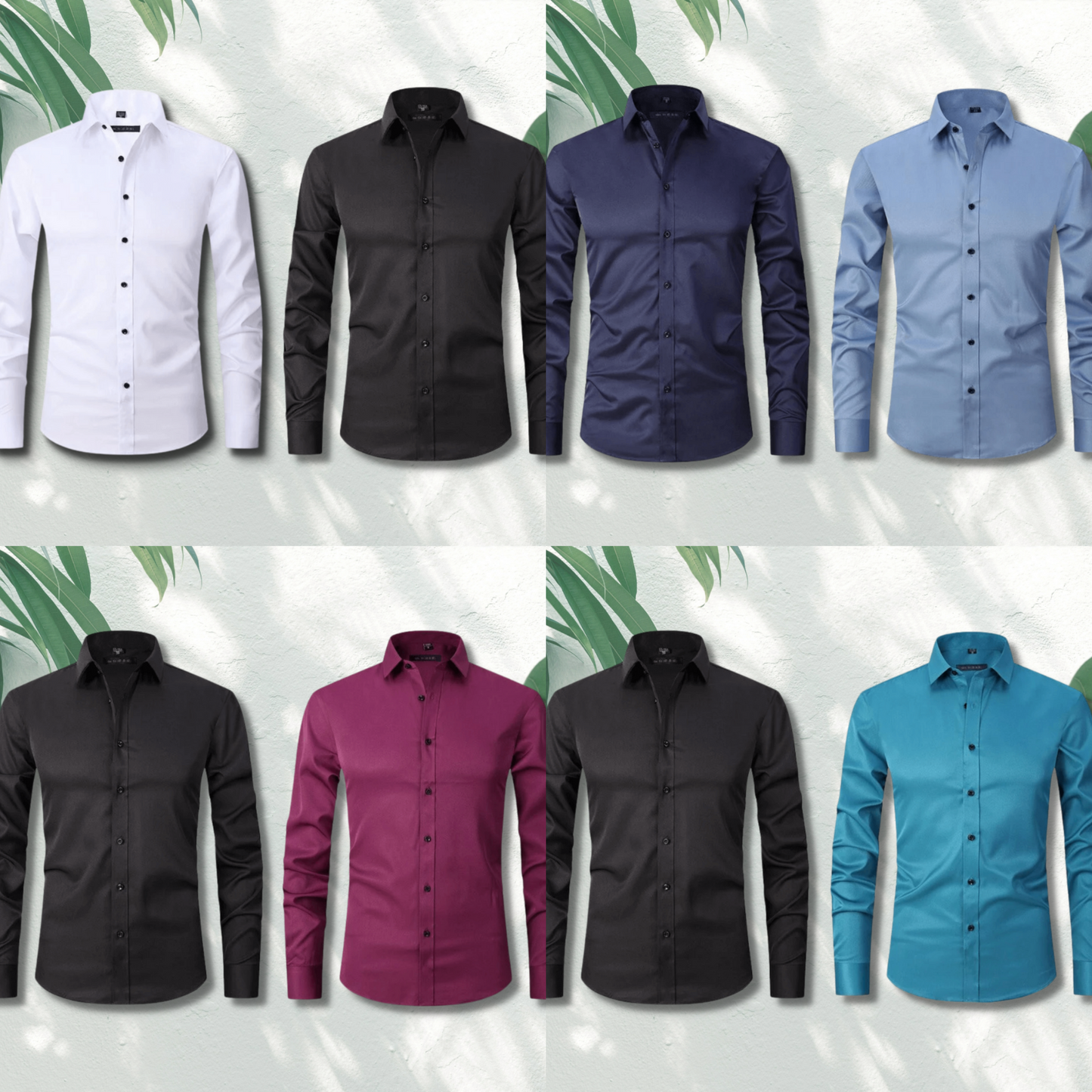 Daniel Herrenhemd Weiß, Stretch, Knitterarm