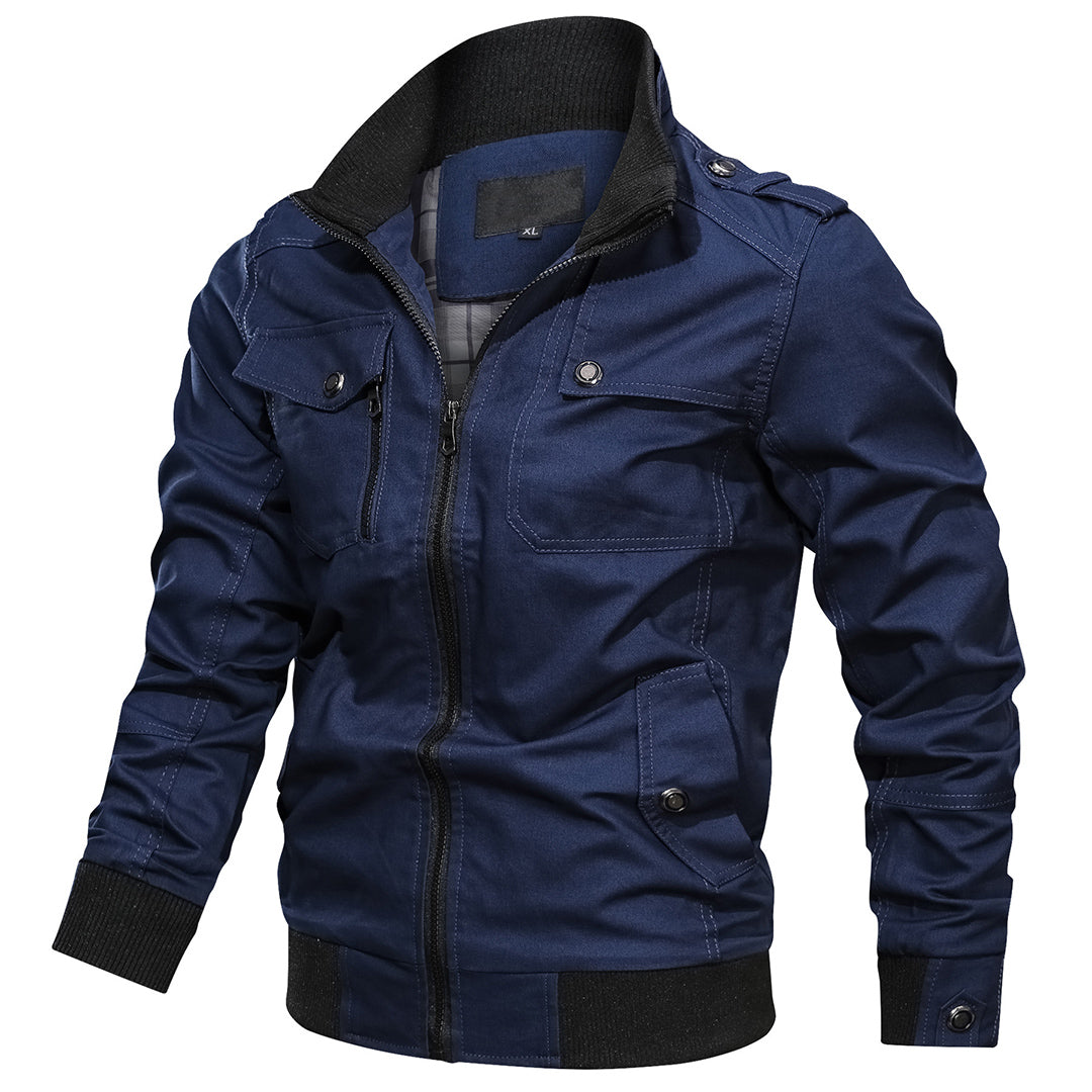 Veste Bomber Multi Poches Pour Homme Amawinc Durable Vêtement Polyvalent Avec Poches Spacieuses