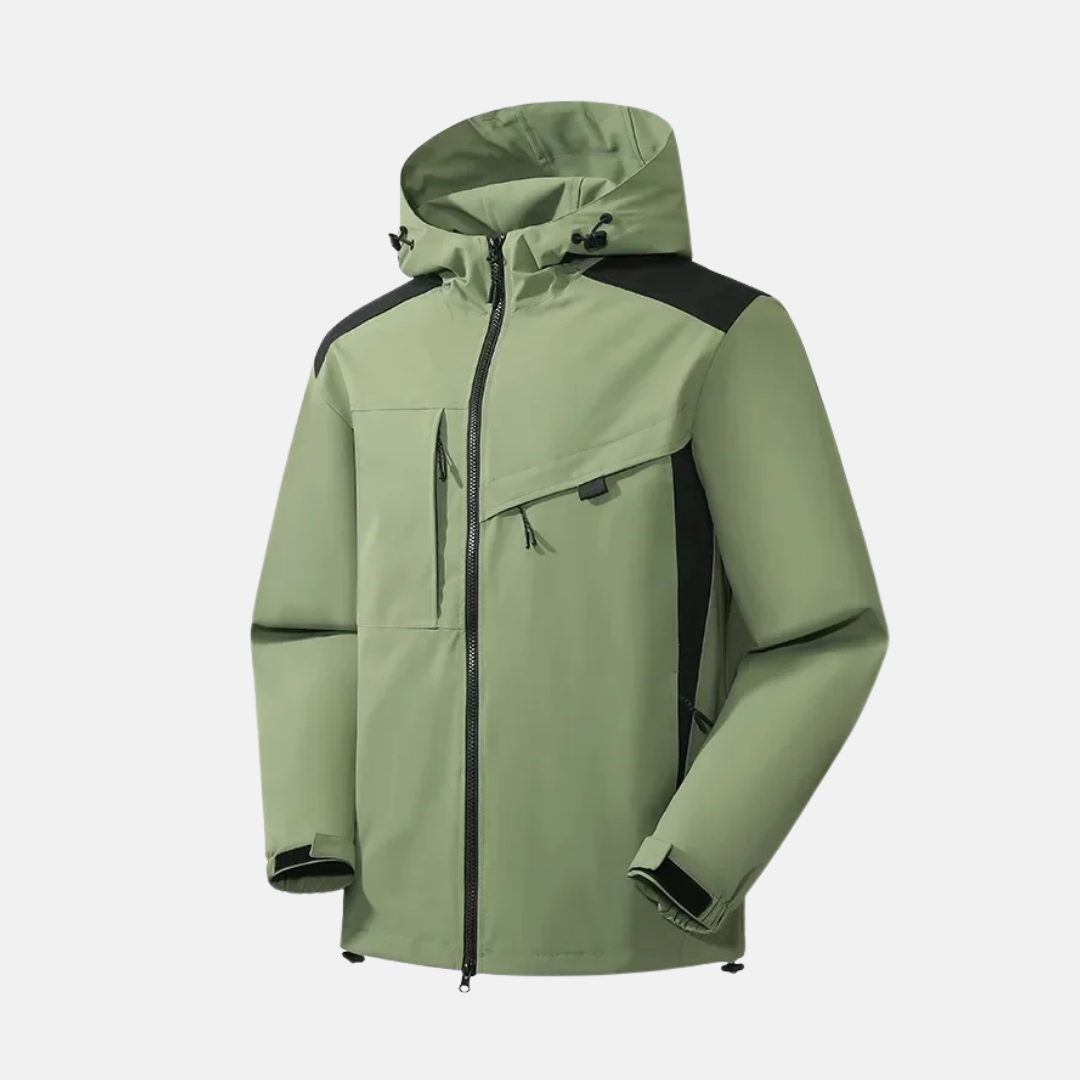 Veste À Capuche Résistante Aux Intempéries Pour Homme Amawinc Coupe Décontractée Avec Poches Zippées Et Ourlet Réglable