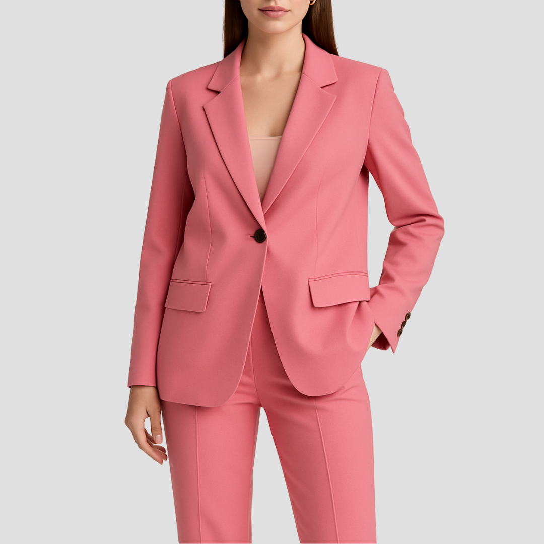 Evelyn Ensemble Tailleur Femme Avec Blazer Long Par Amawinc Pour Professionnelles Puissantes