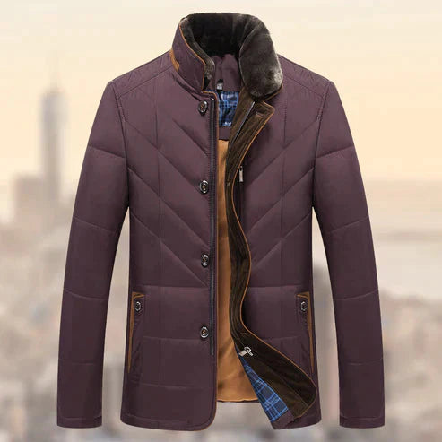 Manteau Hiver Matelassé Ezra Pour Homme Avec Isolation Quiltée Et Col Debout Amawinc