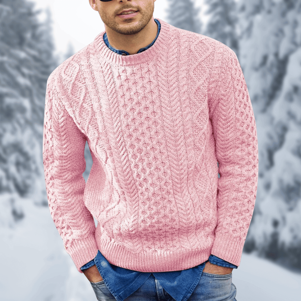 Pull En Laine À Torsades Pour Homme Chaud Et Confortable Pour L Hiver Et Port Quotidien Amawinc